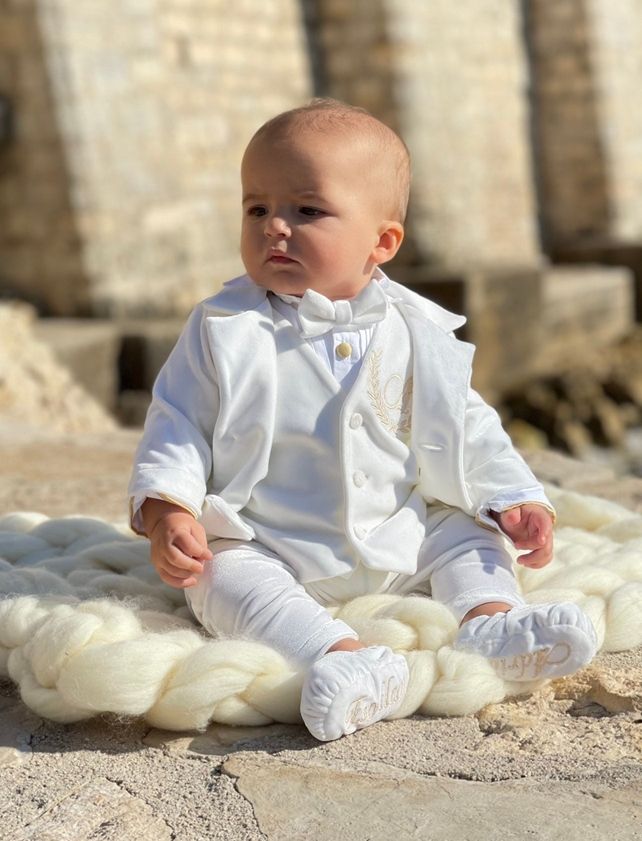 Baby Boy Velvet Tuxedo – Elegant Outfit for Special Occasions