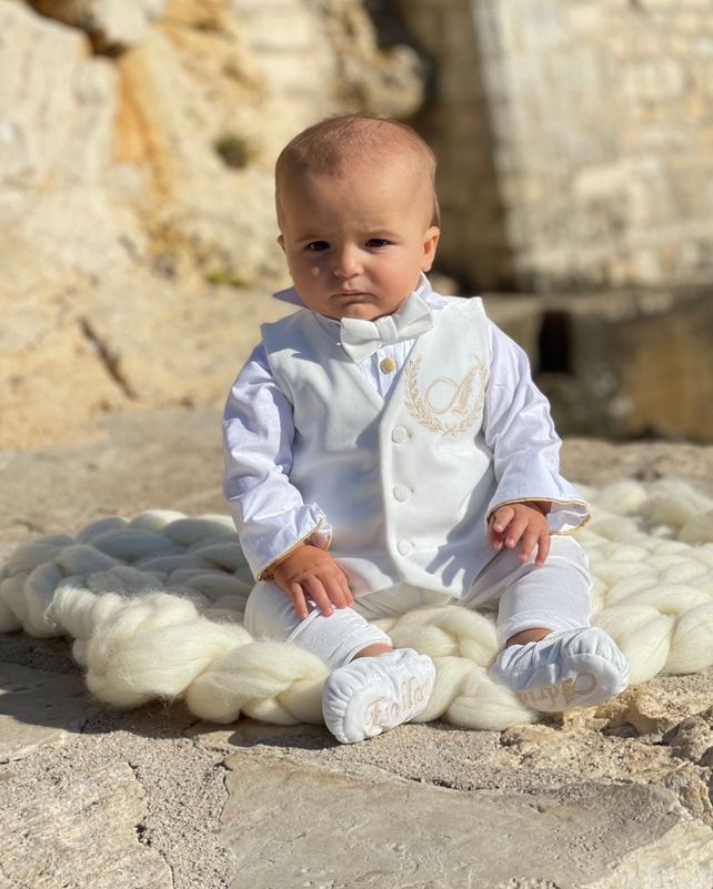 Baby Boy Velvet Tuxedo – Elegant Outfit for Special Occasions