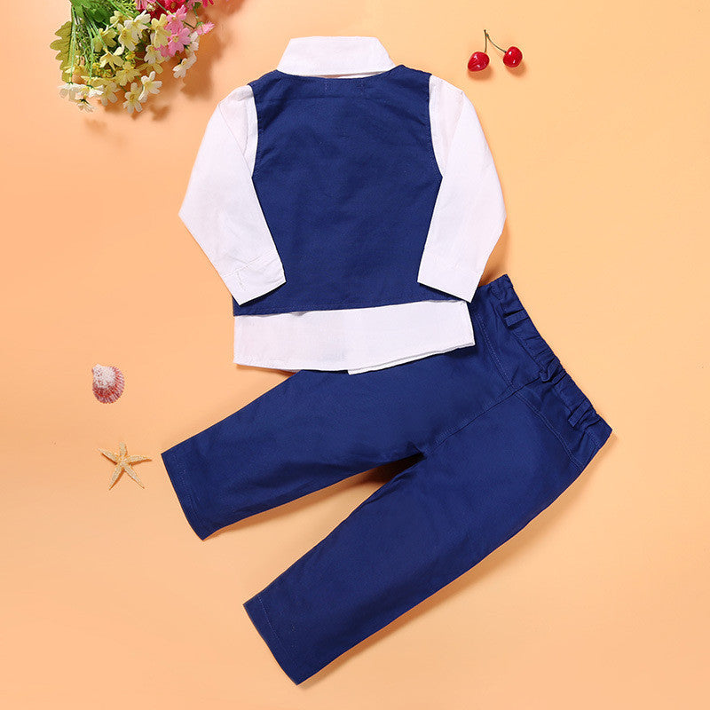 Boys Casual Suit Set – Vest & Gentleman Style