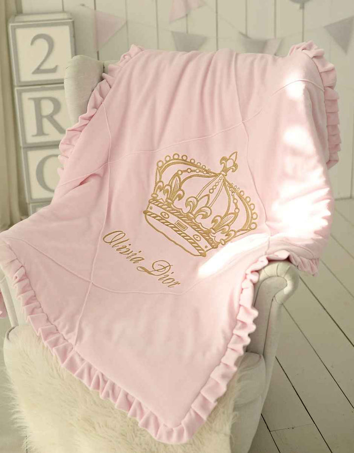 Crown Princess Baby Girl Crib Bedding Set with Canopy
