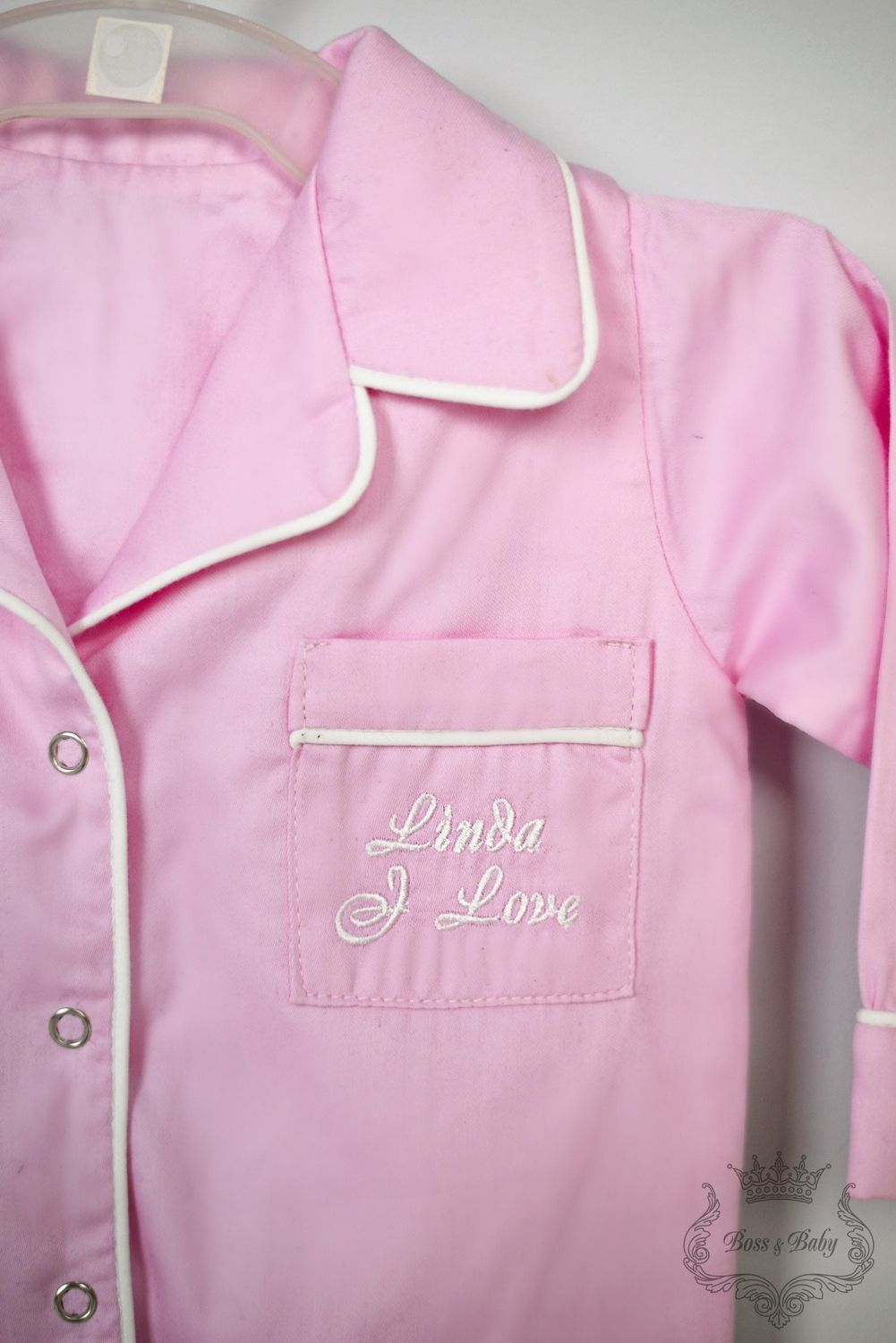 Custom Pink Kids Pajamas – Personalized Cotton Lounge Set