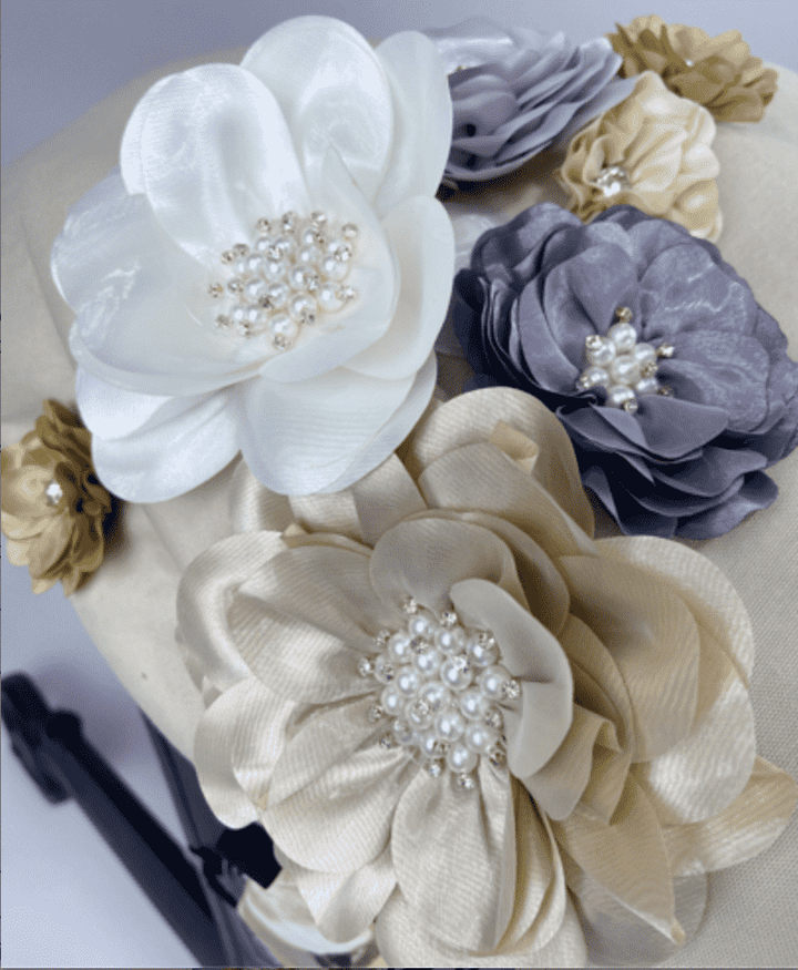 Floral 3D Flower Car Seat Canopy Set – Baby Girl Cover & Shower Gift