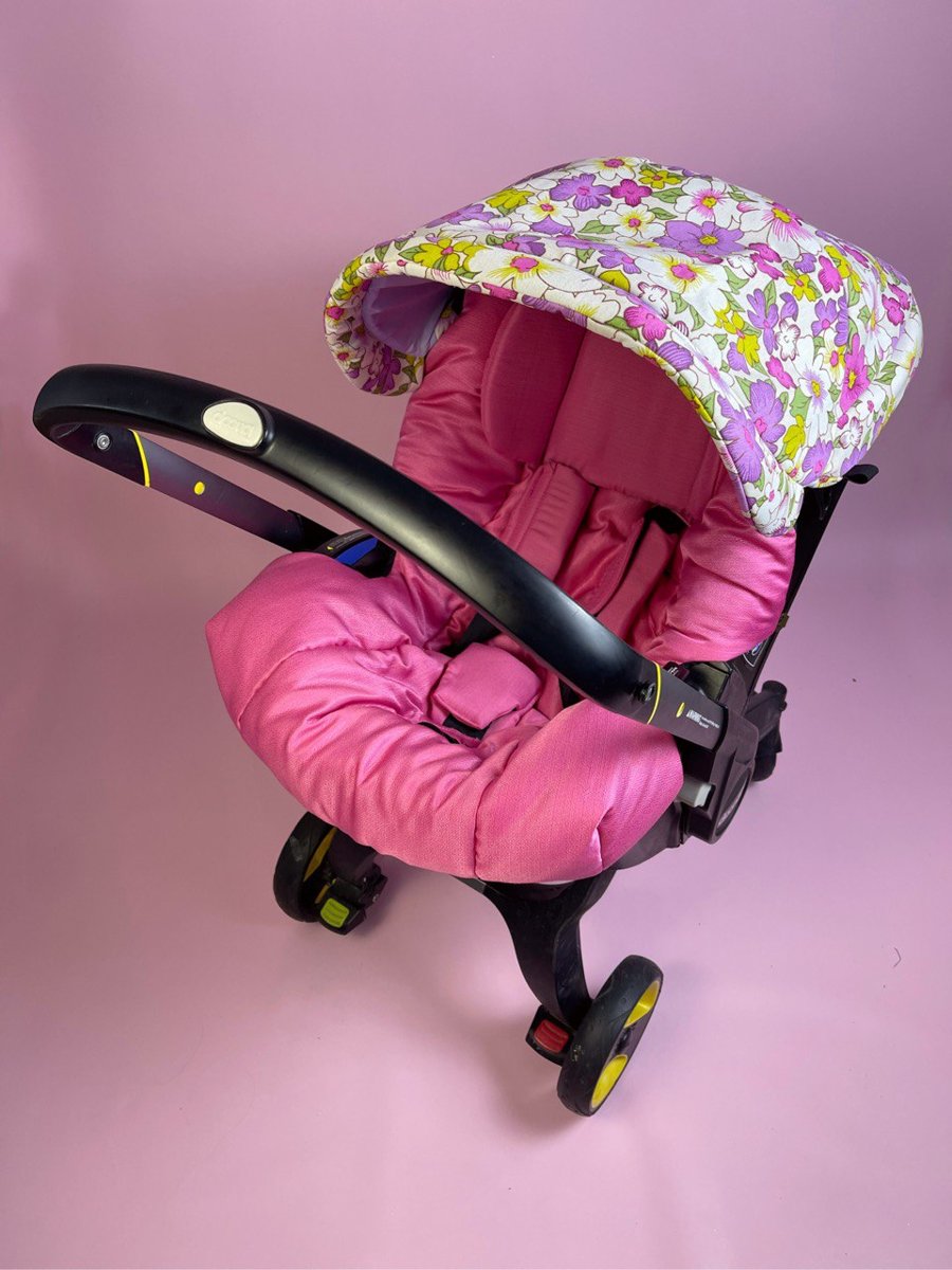 Floral & Pink Car Seat Cover Set – Fits Doona 2