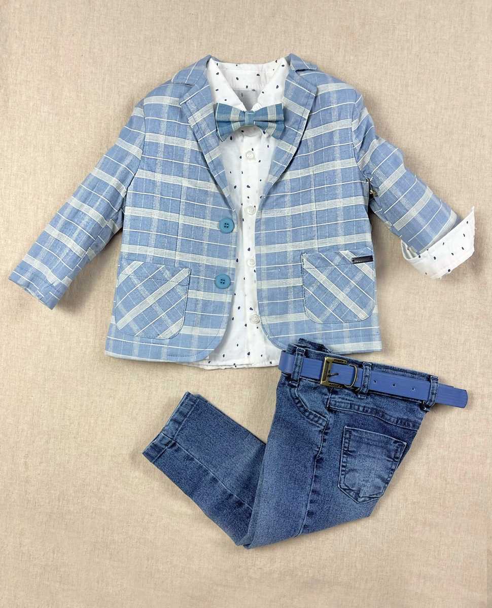 Handmade Kids Tuxedo Jacket and Tartan Suit for Weddings
