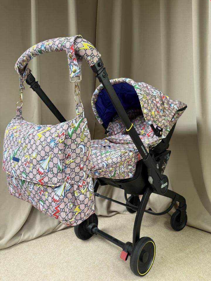 Luxury Baby Car Seat Cover Replacement Set | Handmade & Custom Design