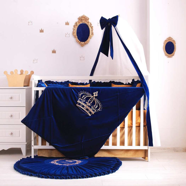 Premium Crown Royal Quilt Baby Boy Crib Bedding Set