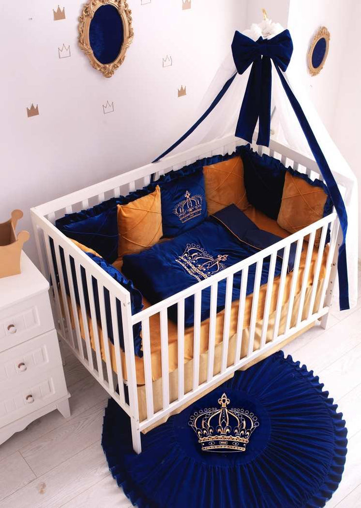 Premium Crown Royal Quilt Baby Boy Crib Bedding Set