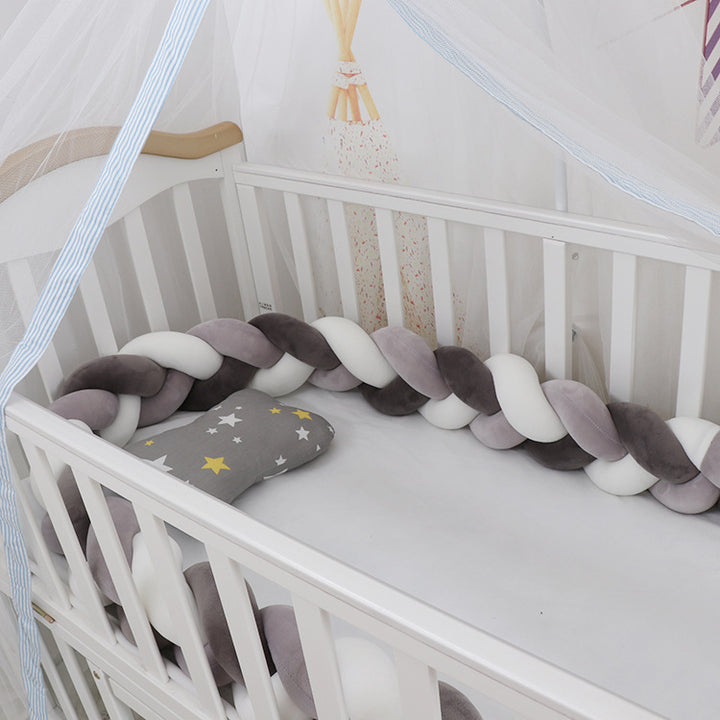 Versatile Baby Braided Crib Bumper Set – Soft & Safe 2