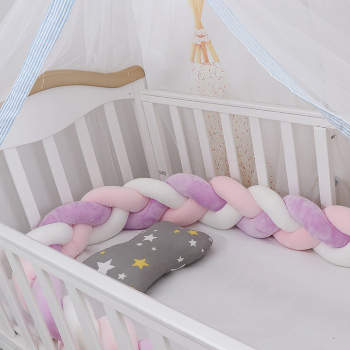 Versatile Baby Braided Crib Bumper Set – Soft & Safe 4