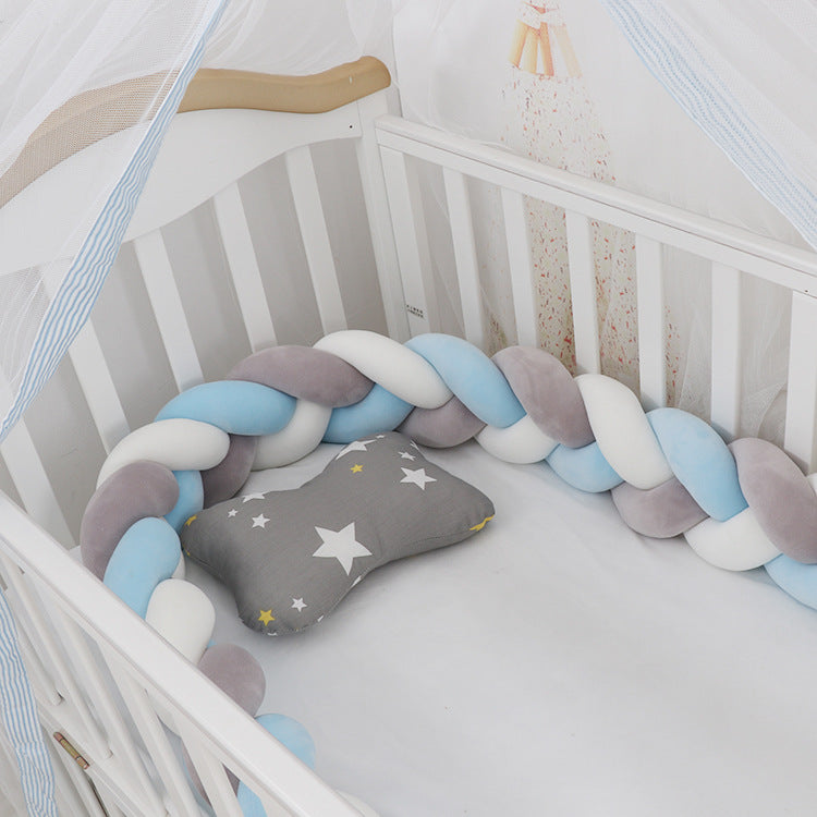 Versatile Baby Braided Crib Bumper Set – Soft & Safe 5