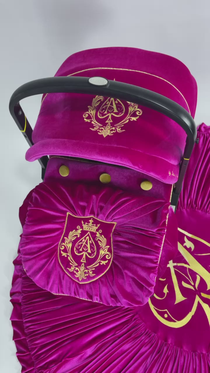 Champagne Luxury Baby Girl Crib Bedding Set with Pink Accessories