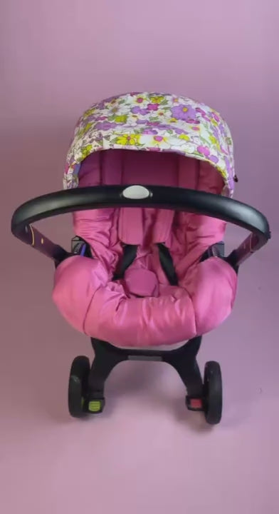 Floral & Pink Car Seat Cover Set – Fits Doona