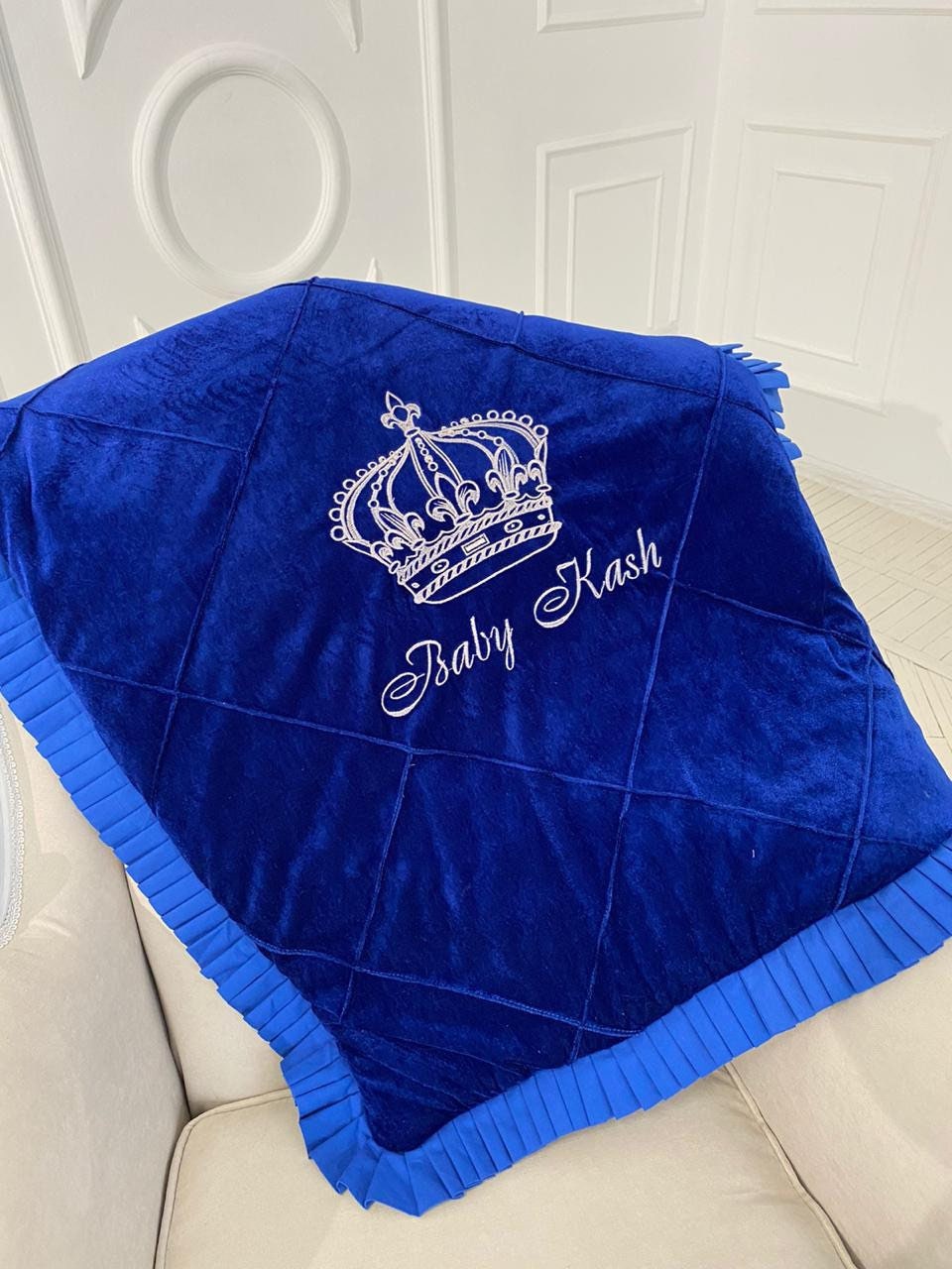 Royal blue baby cheap blanket