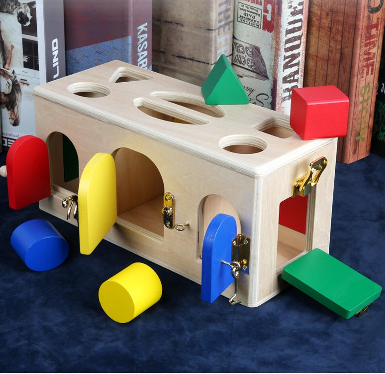 Preschool Learning Shape Lock Box - Interactive Educational Toy for Early Development