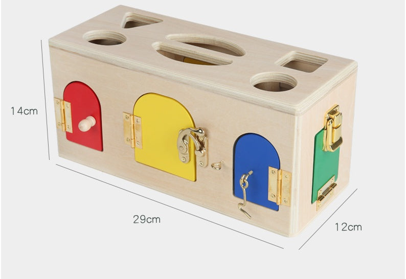 Preschool Learning Shape Lock Box - Interactive Educational Toy for Early Development