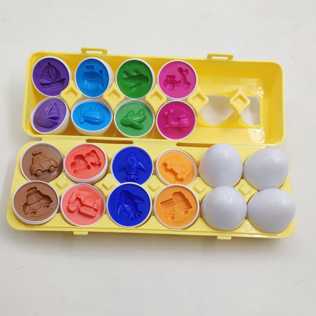 Montessori Egg Shape Matching Sorter - Baby Learning Educational Toy for Kids