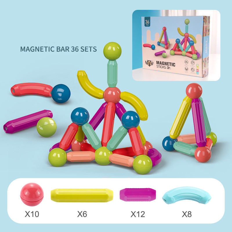 Magnetic Building Blocks Set for Kids - Educational Toy Bricks with Magnets for Creative Play