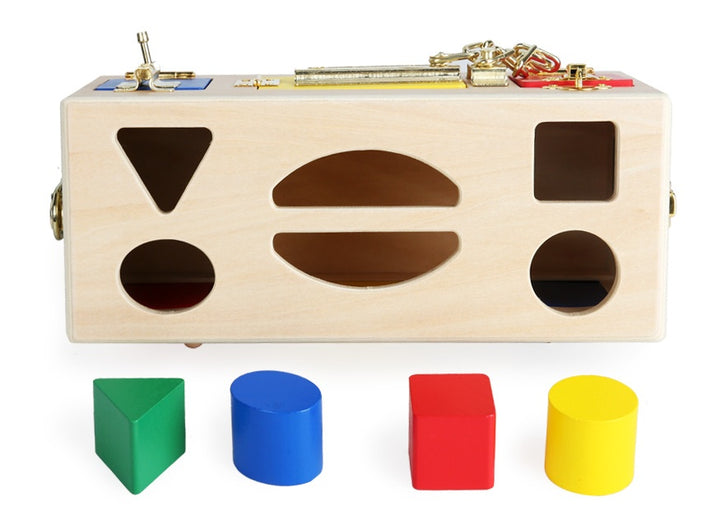 Preschool Learning Shape Lock Box - Interactive Educational Toy for Early Development