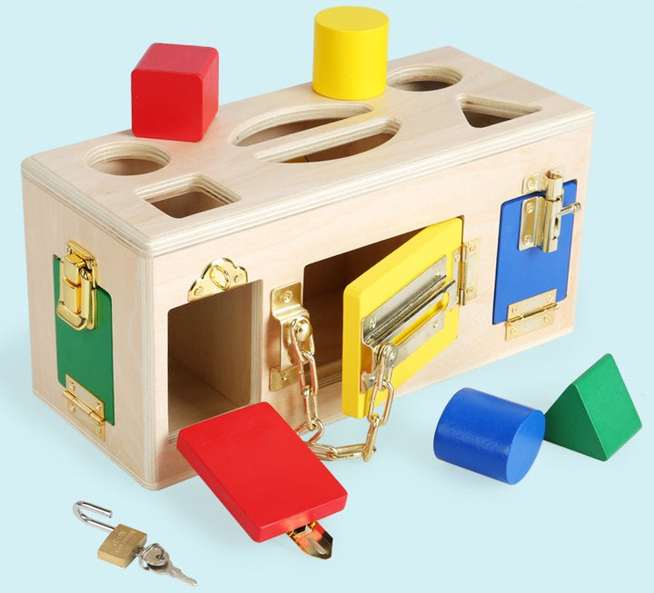 Preschool Learning Shape Lock Box - Interactive Educational Toy for Early Development