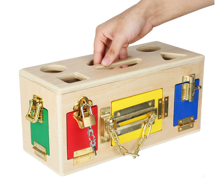 Preschool Learning Shape Lock Box - Interactive Educational Toy for Early Development