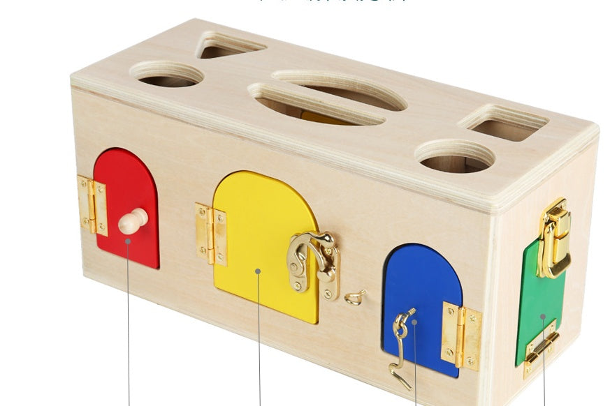 Preschool Learning Shape Lock Box - Interactive Educational Toy for Early Development