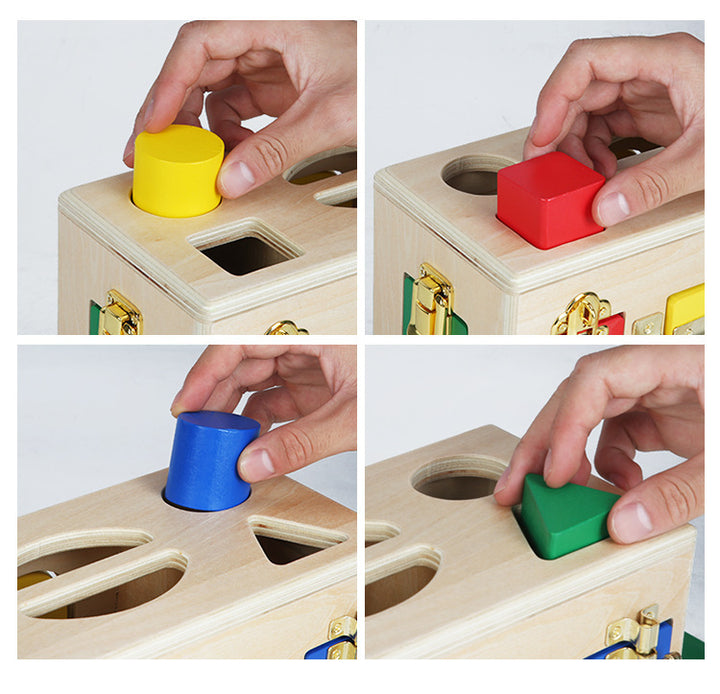 Preschool Learning Shape Lock Box - Interactive Educational Toy for Early Development