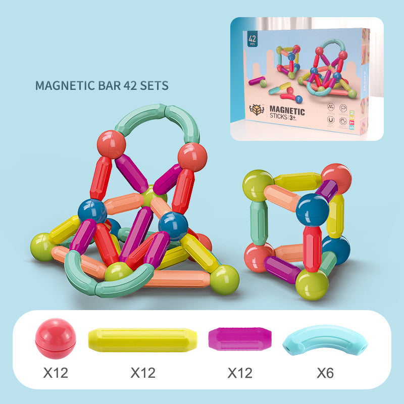 Magnetic Building Blocks Set for Kids - Educational Toy Bricks with Magnets for Creative Play