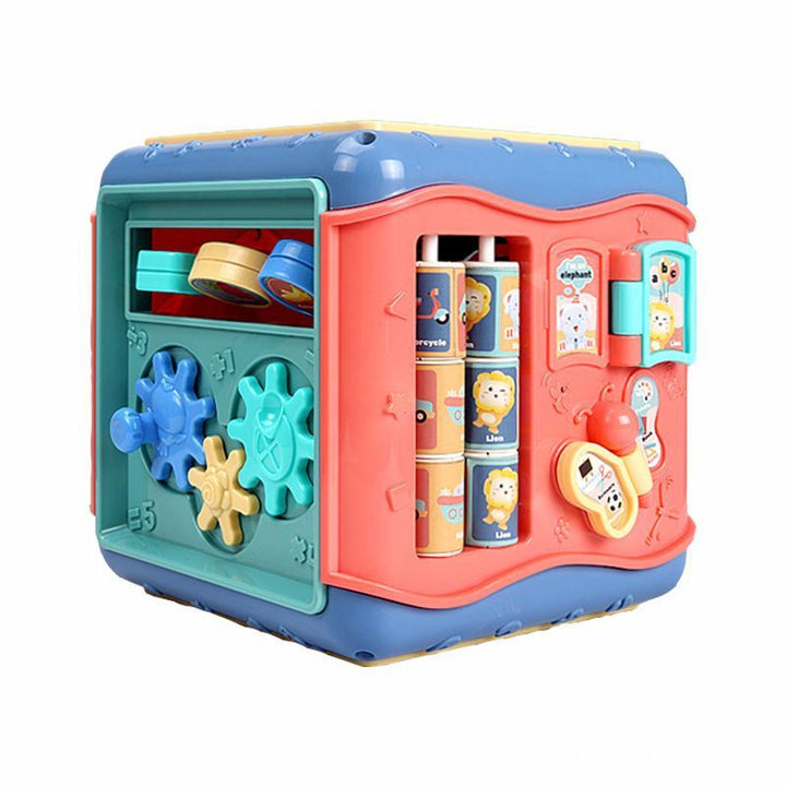 Multi-Functional Six-Sided Montessori Learning Box - Early Education Toy with Math and Maze Games