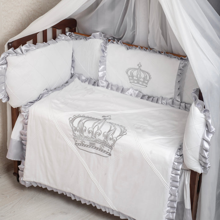 Silver Crown Baby Boy Crib Bedding Set – Newborn