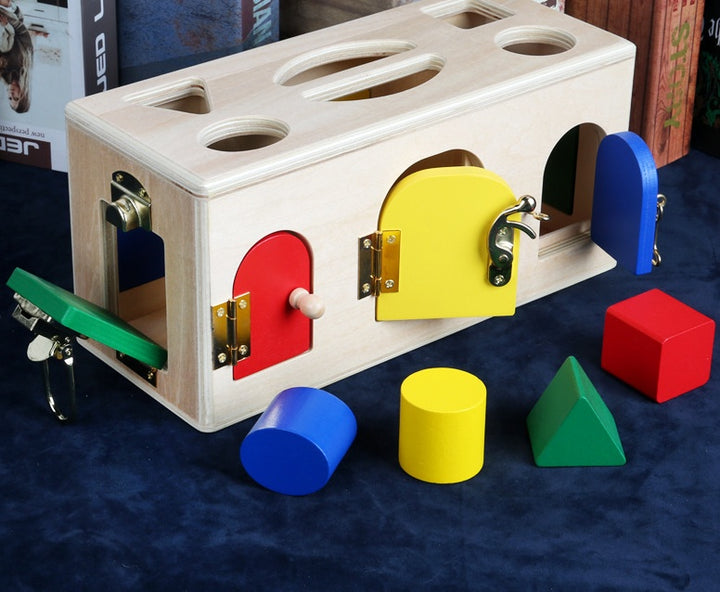 Preschool Learning Shape Lock Box - Interactive Educational Toy for Early Development