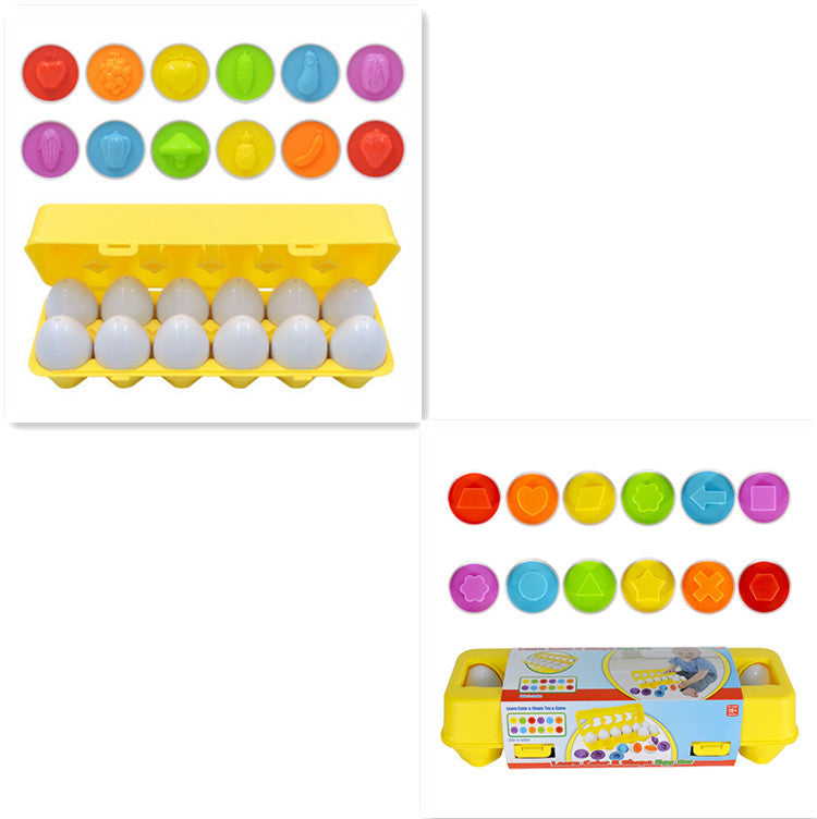 Montessori Egg Shape Matching Sorter - Baby Learning Educational Toy for Kids