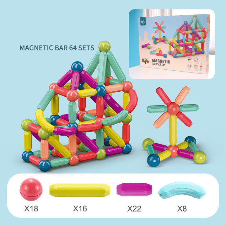 Magnetic Building Blocks Set for Kids - Educational Toy Bricks with Magnets for Creative Play