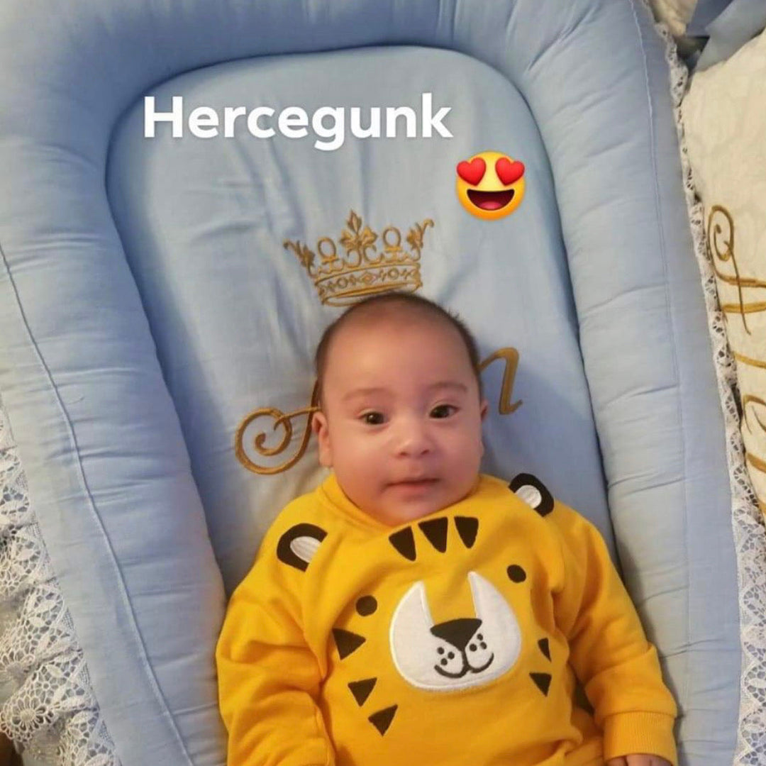 Personalized Light Blue Baby Boy Crib Bedding Set