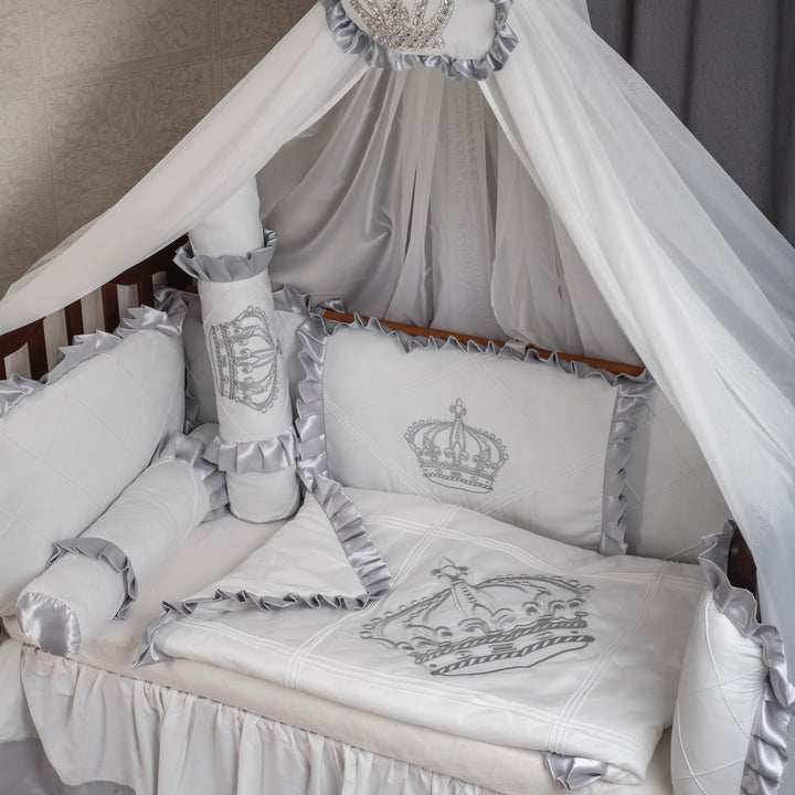 Silver Crown Baby Boy Crib Bedding Set – Newborn