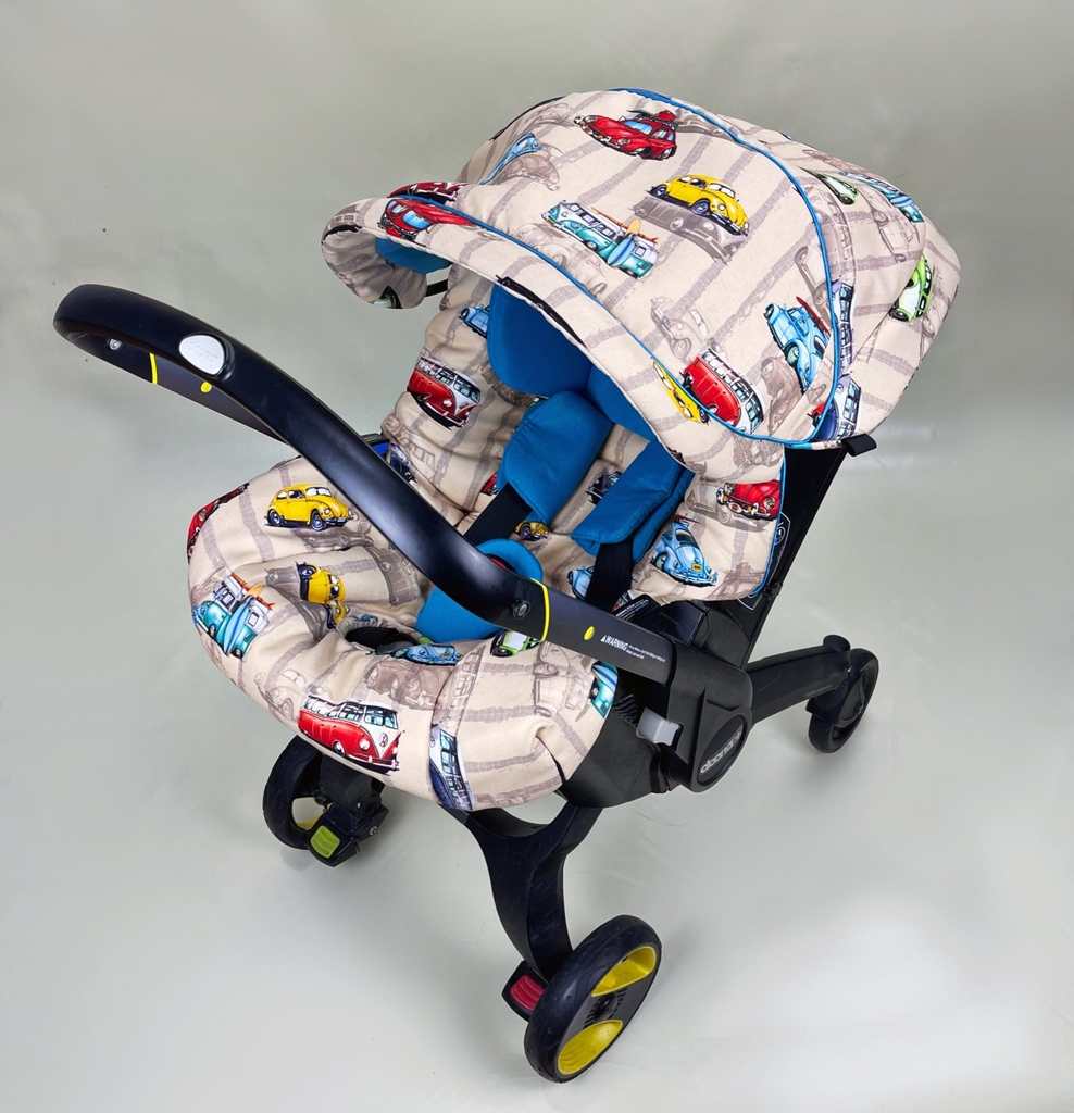 Baby Boy Car Seat Covers: Vintage Volkswagen Van & Retro Car Design