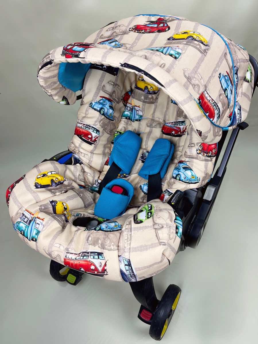 Baby Boy Car Seat Covers: Vintage Volkswagen Van & Retro Car Design