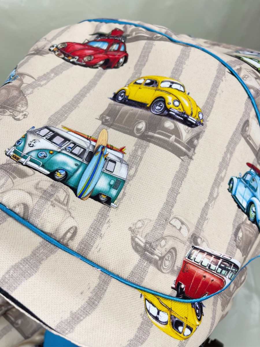 Baby Boy Car Seat Covers: Vintage Volkswagen Van & Retro Car Design

