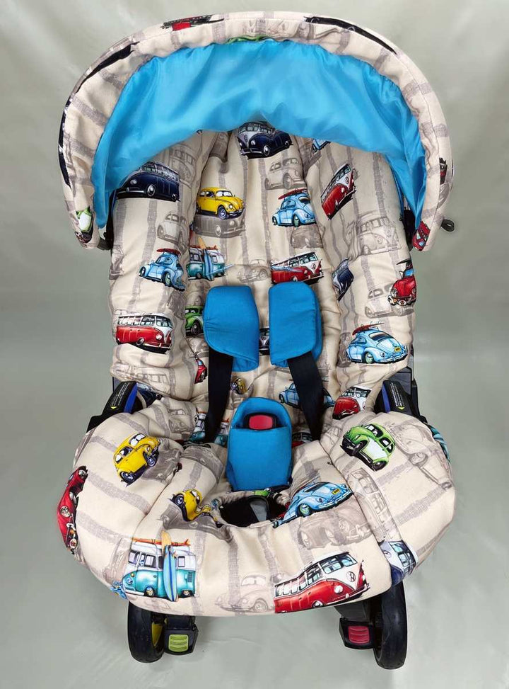 Baby Boy Car Seat Covers: Vintage Volkswagen Van & Retro Car Design
