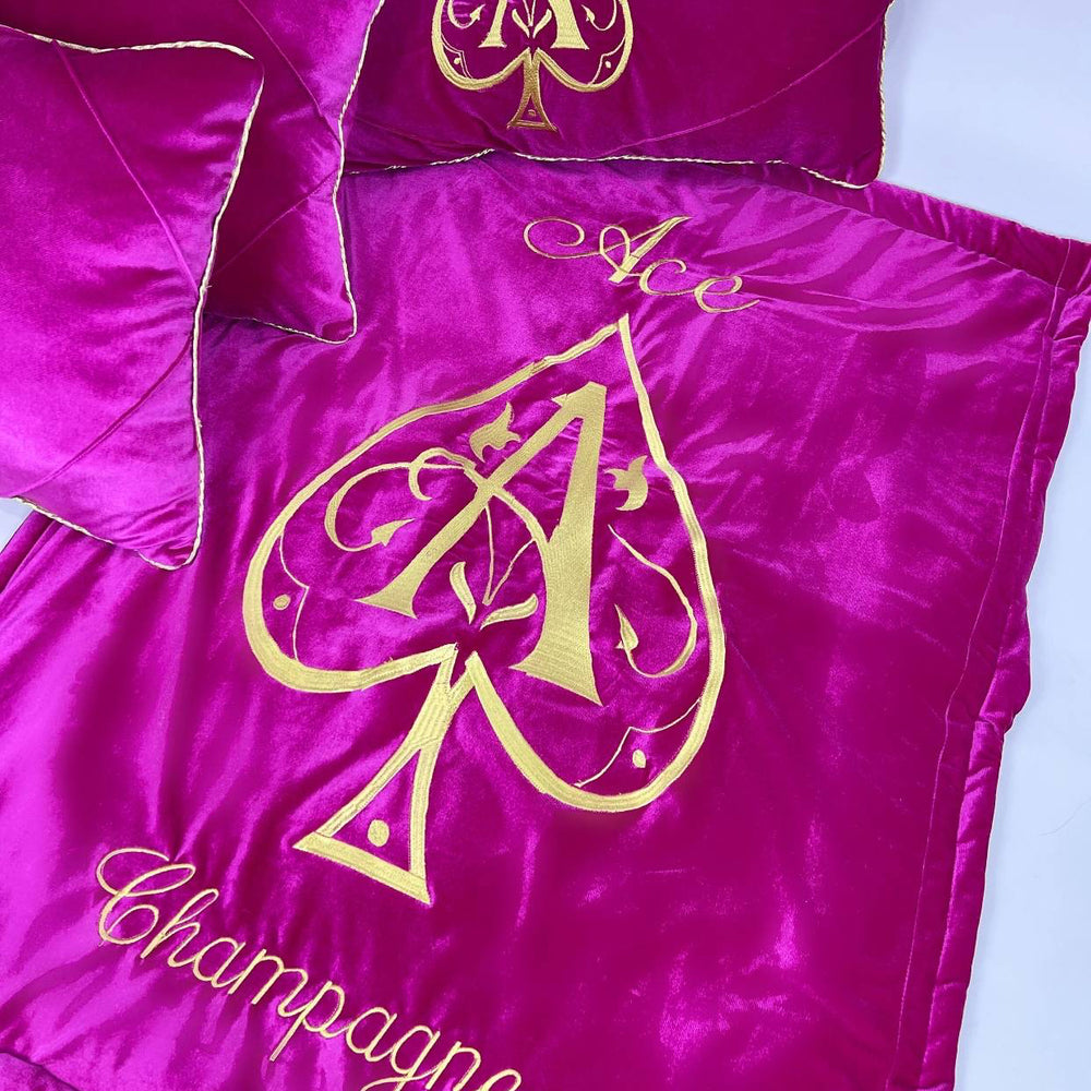 Champagne Luxury Baby Girl Crib Bedding Set with Pink Accessories