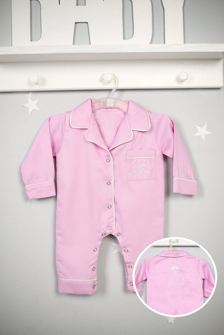 Custom Pink Kids Pajamas – Personalized Cotton Lounge Set