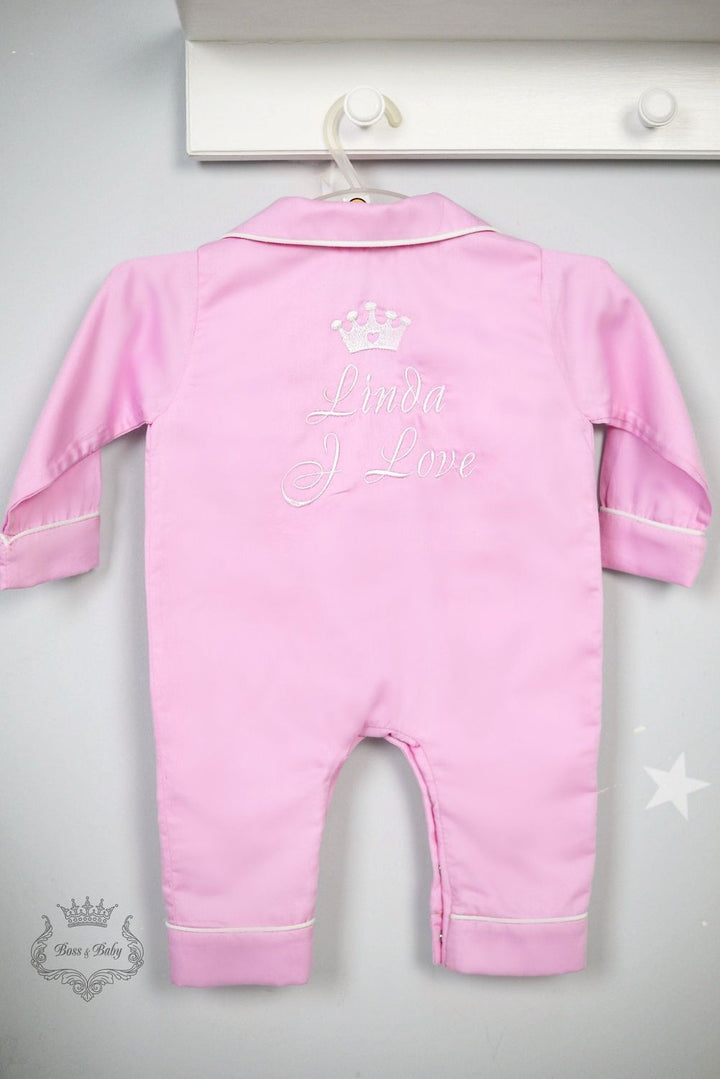 Custom Pink Kids Pajamas – Personalized Cotton Lounge Set