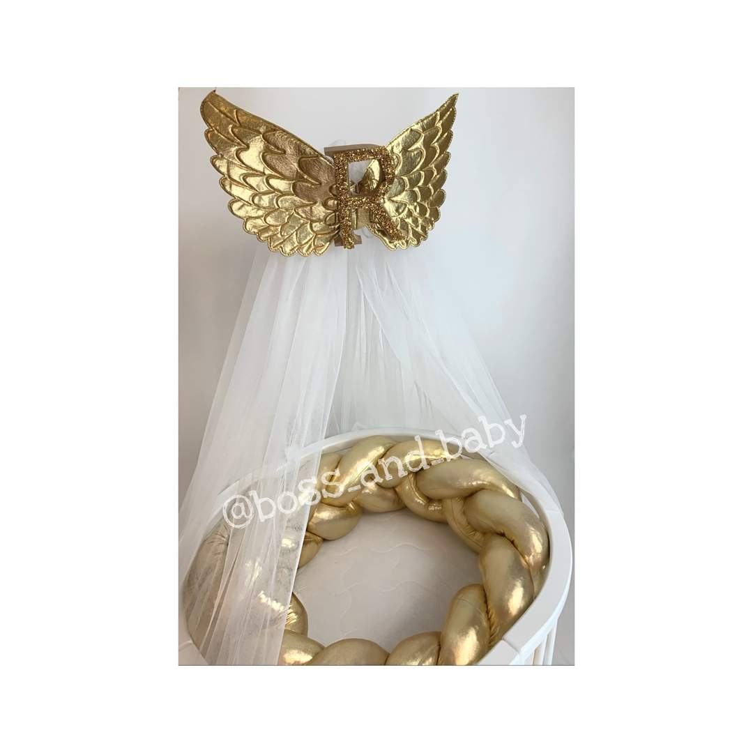 Customizable Gold Braided Crib Bumper for Safe Nursery Decor