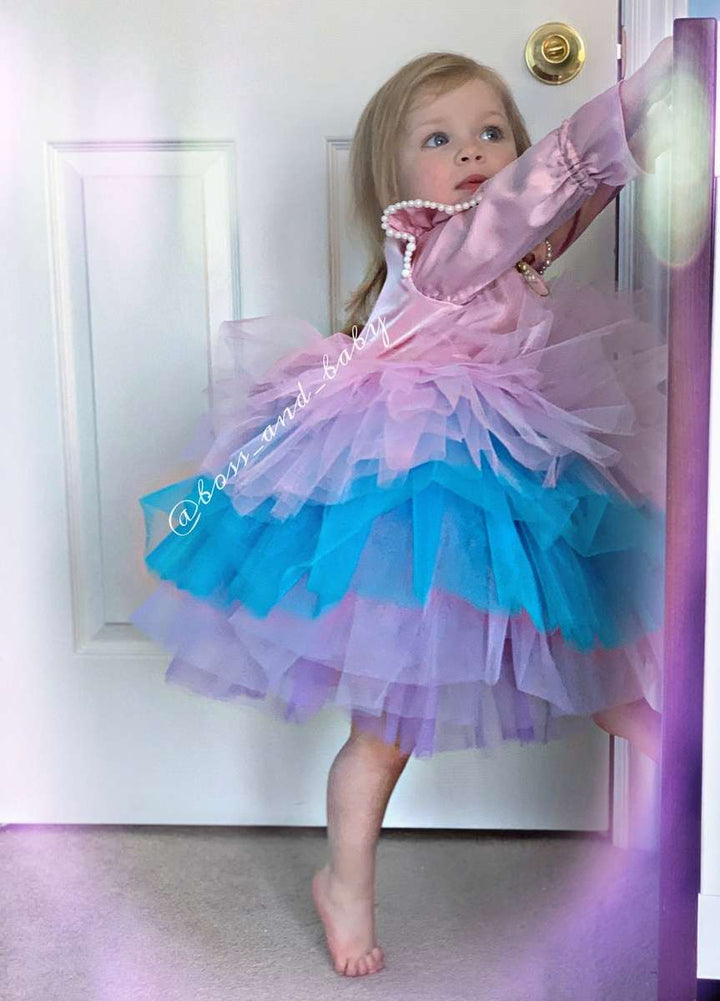First Birthday Girl Tutu Dress – Floral Custom Dress