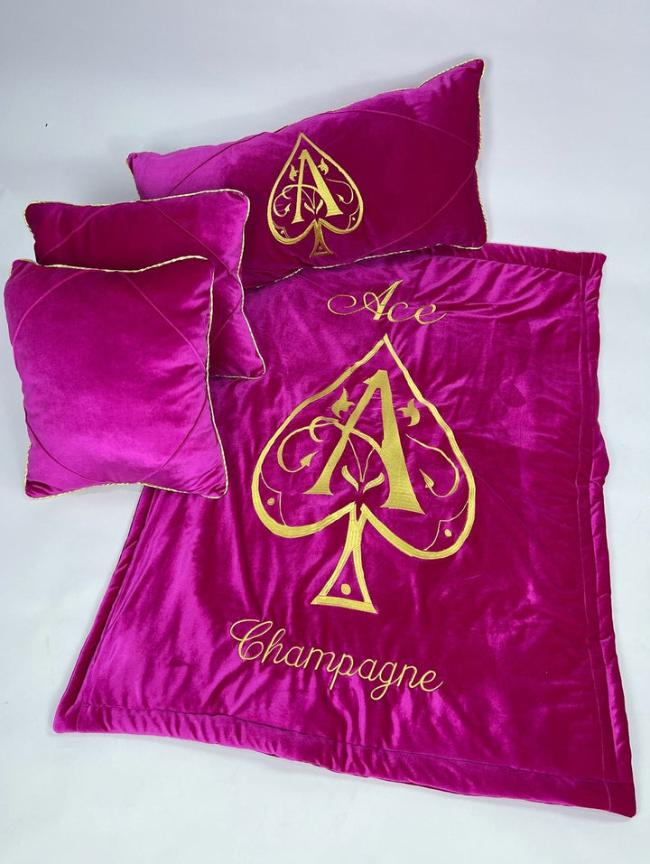 Infant Ace Champagne Customizable Luxury Baby Girl Crib Bedding Set