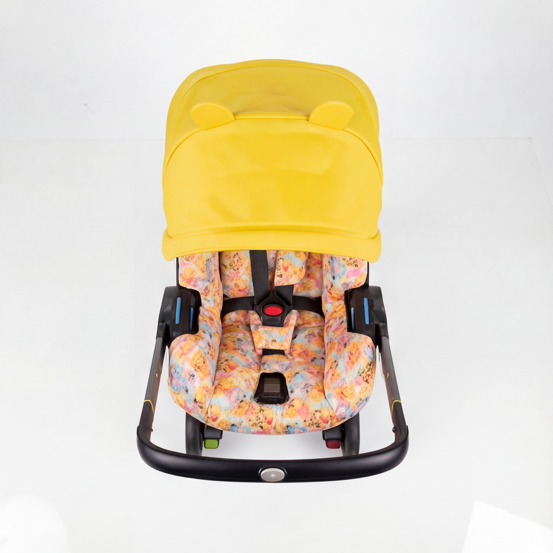 Yellow Bear Baby Car Seat Cover Set – Playful Design