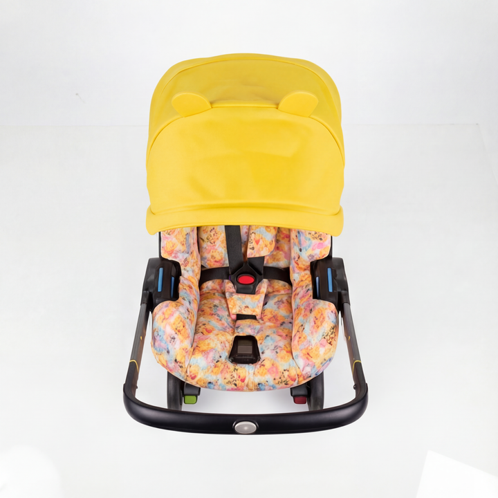 Yellow Bear Baby Car Seat Cover Set – Playful Design