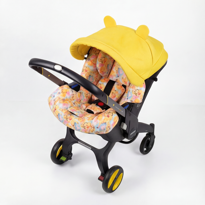Yellow Bear Baby Car Seat Cover Set – Playful Design