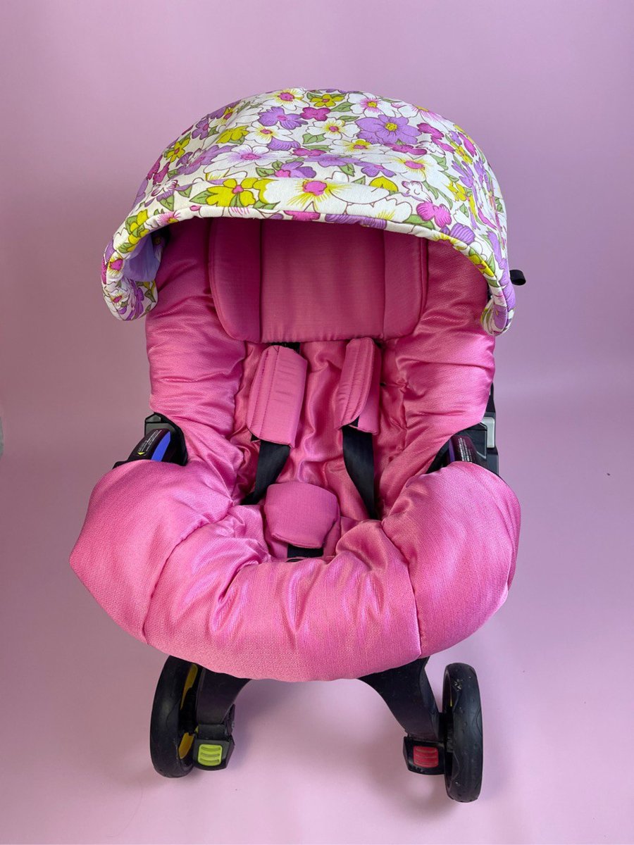 Floral & Pink Custom Car Seat Cover Set for Doona – Boss & Baby