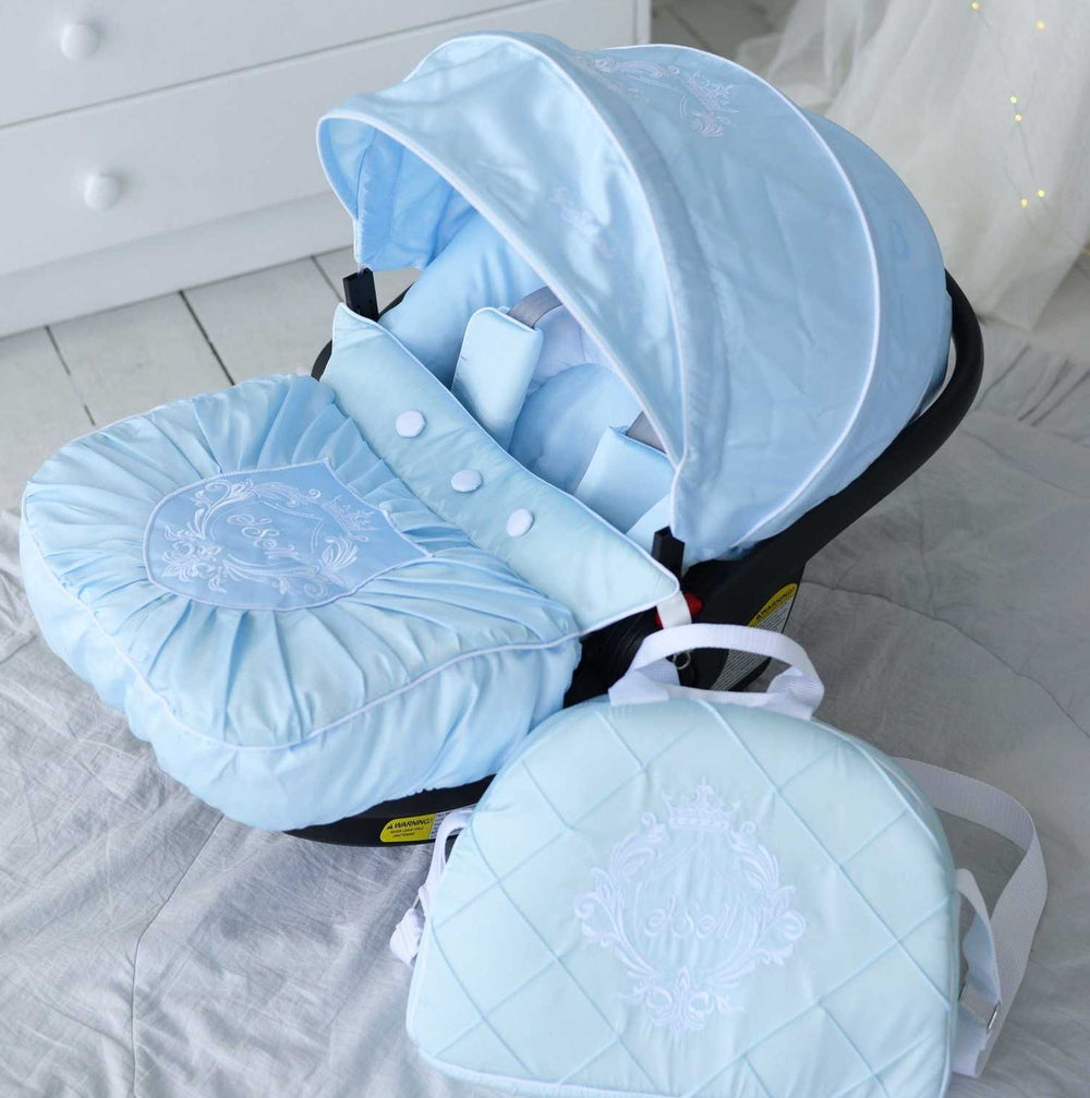 Luxury Light Blue Baby Car Seat Cover Set – Graco