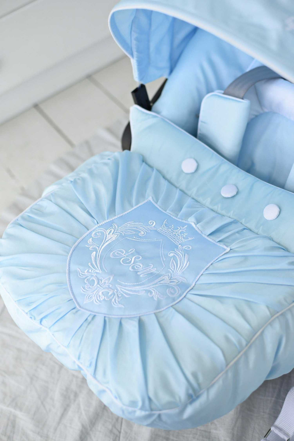 Luxury Light Blue Baby Car Seat Cover Set – Graco